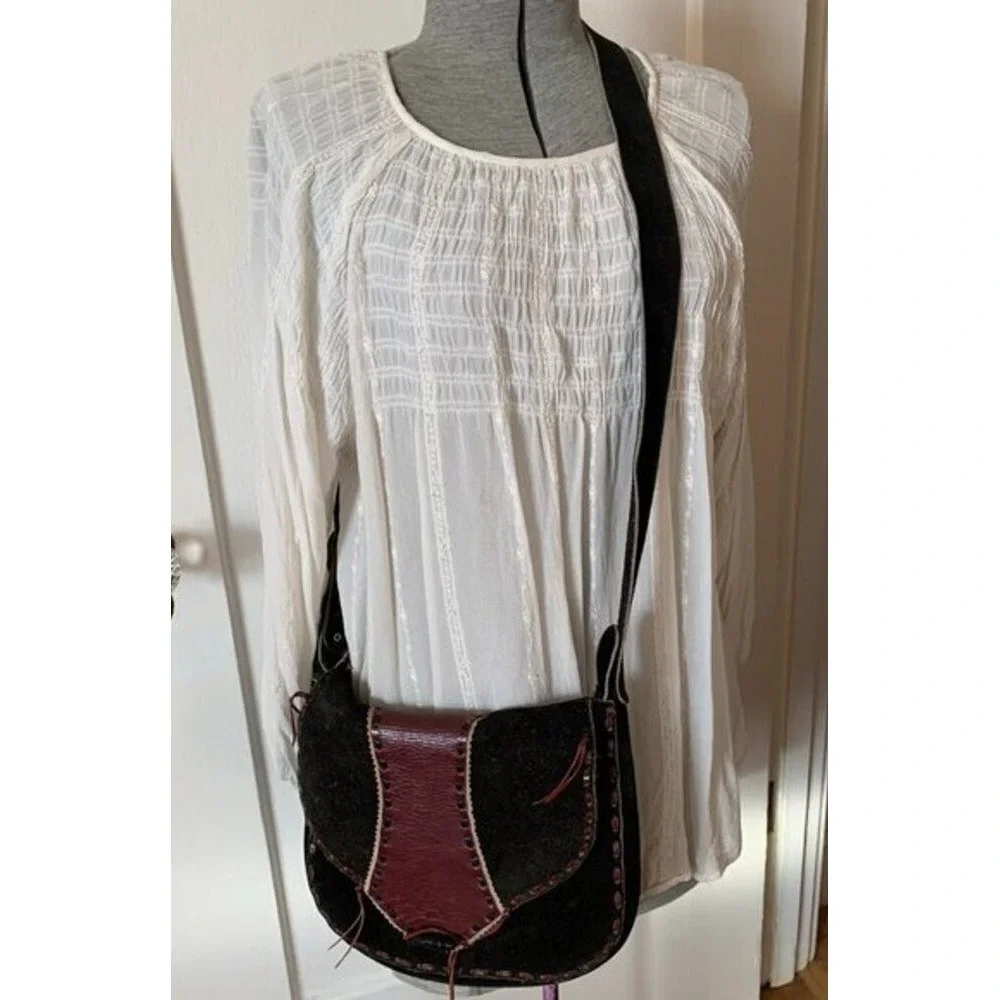 Handmade vintage suede